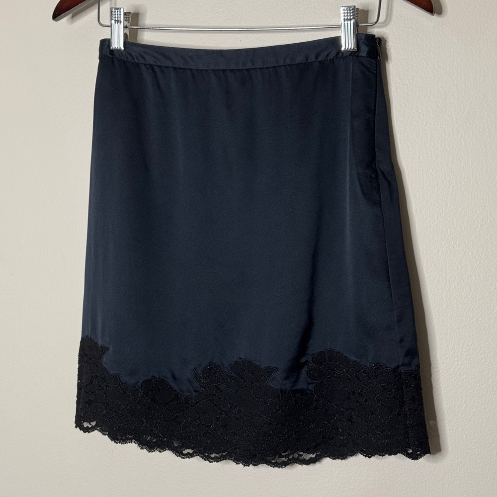 Banana Republic Black Mini Skirt with Lace Trim
